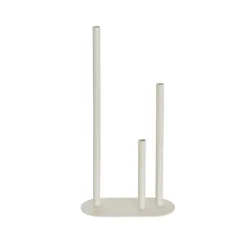 Metal Vase 3 Tubes Light Grey (21x10x40cmH)
