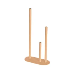 Metal Vase 3 Tubes Peach Fuzz (21x10x40cmH)