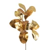Metallic Magnolia Leaf Spray Gold (75cmH)