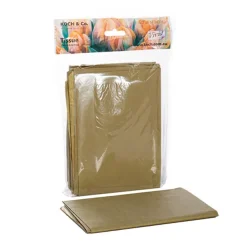 Metallic Tissue Paper Mini Packs 24 17gsm Gold (50x73cm)