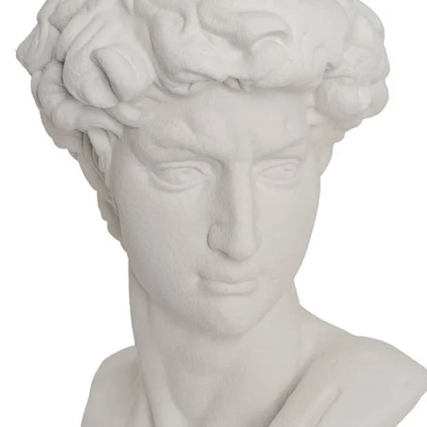 Michelangelo Sculpture Planter Limestone White (64cmH)