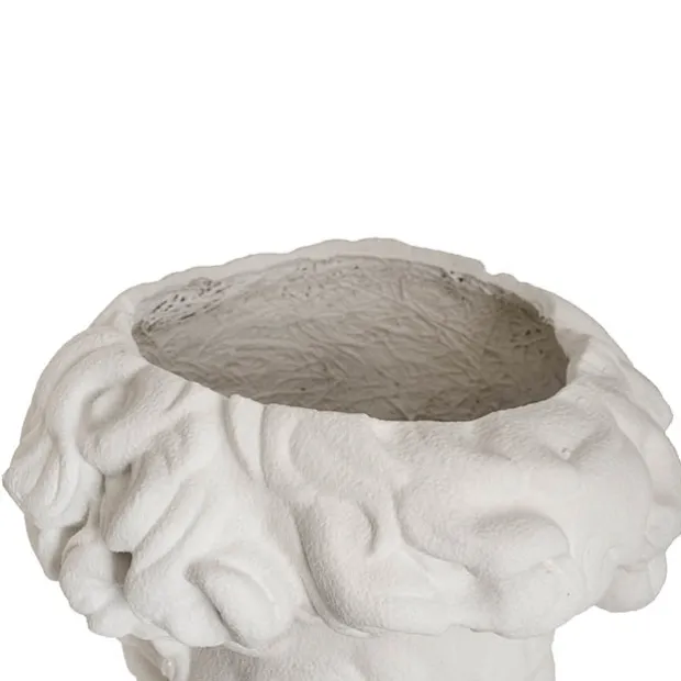 Michelangelo Sculpture Planter Limestone White (64cmH)