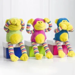 Milo Monkey Bright Striped Hot Pink (38cmHT)