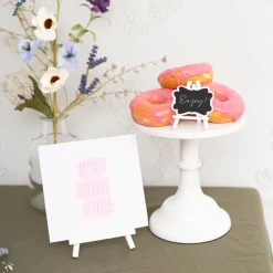 Mini Chalkboard Frame with Easel White Pack 6 (7x8cmH)