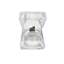 Mini Diamond Shape Acrylic Box Clear (4.5cmH)
