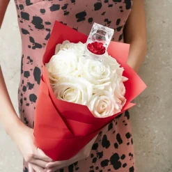 Mini Diamond Shape Acrylic Box Clear (4.5cmH)