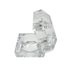 Mini Diamond Shape Acrylic Box Clear (4.5cmH)