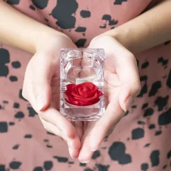 Mini Diamond Shape Acrylic Box Clear (4.5cmH)