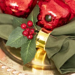 Mini Holly Berry Picks Pack 8 Red (1.5cmDx10cmH)