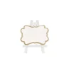 Mini Name Card Easel Gold & White Pack 6 (7x8cmH)