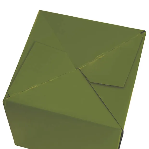 Mini Posy Box Gloss Autolock Base Pk25 Moss Green (13x12cmH)