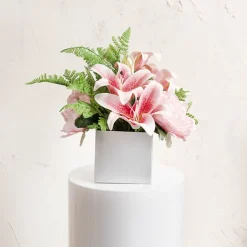 Mini Posy Box Gloss Autolock Base Pk25 Silver (13x12cmH)