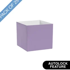 Mini Posy Box Gloss Autolock Base Pk25 Lavender (13x12cmH)