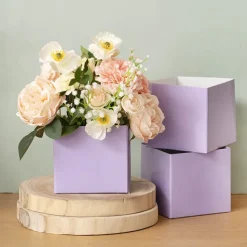 Mini Posy Box Gloss Autolock Base Pk25 Lavender (13x12cmH)