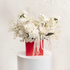 Mini Posy Box Gloss Autolock Base Pk25 Red (13x12cmH)