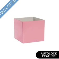 Mini Posy Box Gloss Autolock Base Pk25 Baby Pink (13x12cmH)