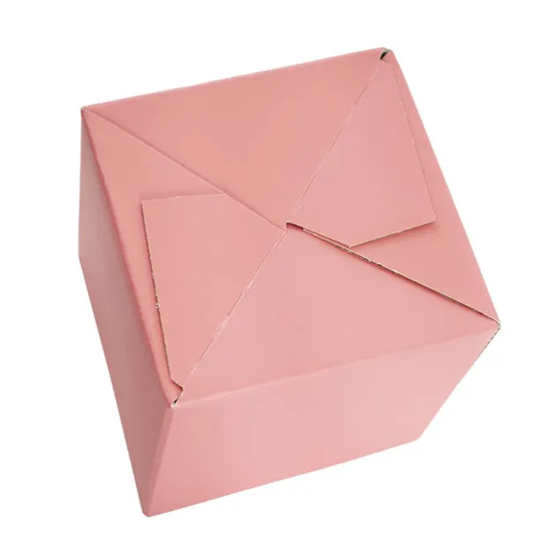 Mini Posy Box Matte Autolock Base Pk25 Deep Coral (13x12cmH)