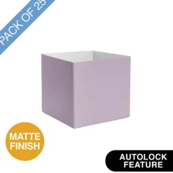 Mini Posy Box Matte Autolock Base Pk25 Dark Mauve (13x12cmH)