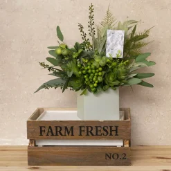 Mini Posy Box Matte Autolock Base Pk25 Sage (13x12cmH)