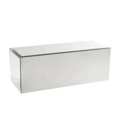 Mirror Glass Rectangle Platform Riser Silver (40x15x15cmH)