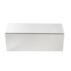 Mirror Glass Rectangle Platform Riser Silver (40x15x15cmH)