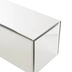 Mirror Glass Rectangle Platform Riser Silver (40x15x15cmH)