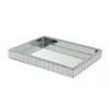Mirror Tray Rectangle Strip Bevelled Edge Silver(30x40x5cmH)