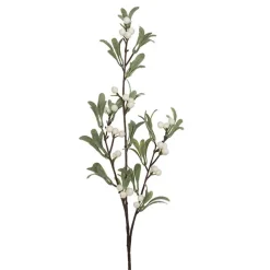 Mistletoe Spray w White Berries Green (84cmH)