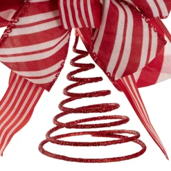 Mixed Candy w Bow Tree Topper Red & White (15x30x42cmH)