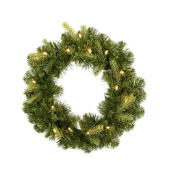 Mixed Christmas Pine LED Wreath Green (40cmD)
