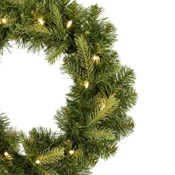 Mixed Christmas Pine LED Wreath Green (40cmD)