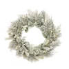 Mixed Christmas Snow Pine LED Wreath White (40cmD)
