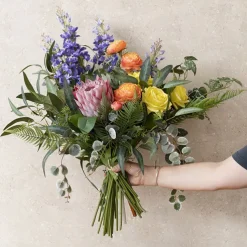 Mixed Leaf Eucalyptus Willow & Fern Bouquet Green (59cmH)