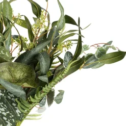 Mixed Leaf Eucalyptus Willow & Fern Bouquet Green (59cmH)