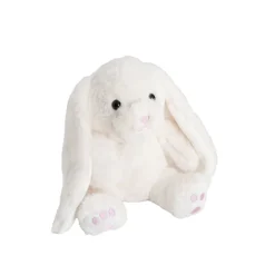 Molly Long Ears Bunny Plush Soft Toy White (21cmH)