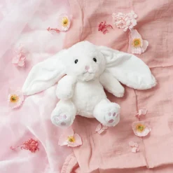 Molly Long Ears Bunny Plush Soft Toy White (21cmH)