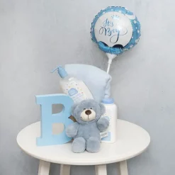 Mr Snuggles Plush Teddy Bear Stone Blue (15cmST)