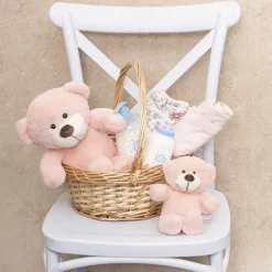 Mr Snuggles Plush Teddy Bear Pastel Peach (15cmST)