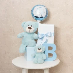 Mr Snuggles Plush Teddy Bear Aqua Teal (25cmST)