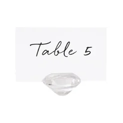 Name Card Holder Crystal Diamond Pack 4 Clear (40mmD)