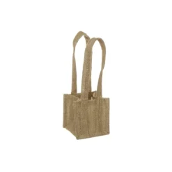 Natural Jute Posy Bag With Plastic Liner (10.5x10.5x10.5cmH)