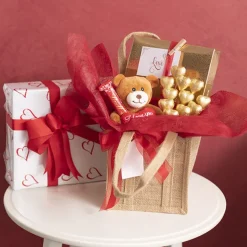 Natural Jute Posy Bag With Plastic Liner (18x16.5x17cmH)