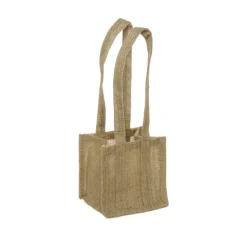 Natural Jute Posy Bag With Plastic Liner (15x15x14cmH)