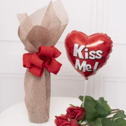 Natural Jute Ribbon Sewn Edge Red (40mmx10m)