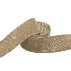 Natural Jute Ribbon Sewn Edge Natural (40mmx10m)