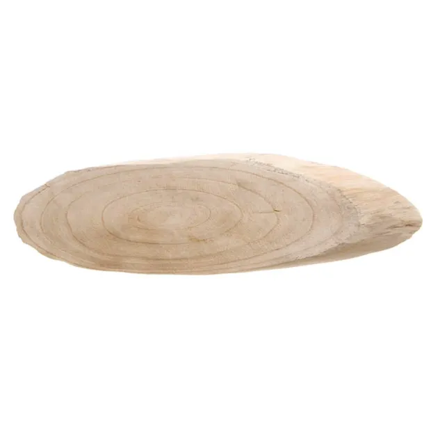 Natural Wood Timber Slice Oval Brown (Approx 29x11x2.5cmH)