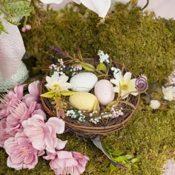 Nest w Easter Eggs & Flowers Pack 3 (30x10x6cm)