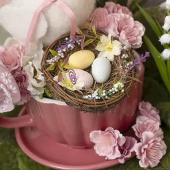 Nest w Easter Eggs & Flowers Pack 3 (30x10x6cm)