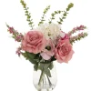 Nicole Flower Arrangement w Resin Water Pink (33x53cmH)