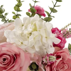 Nicole Flower Arrangement w Resin Water Pink (33x53cmH)